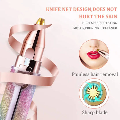 2-in-1 Rechargeable Hair Remover & Eyebrow Trimmer