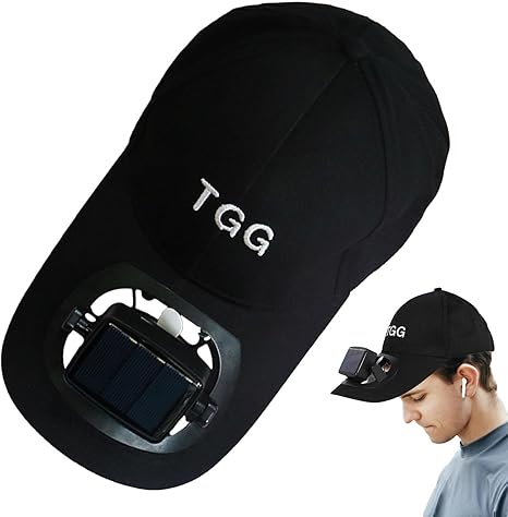 Cap with Solar Powered Cooling Fan