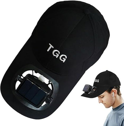 Cap with Solar Powered Cooling Fan