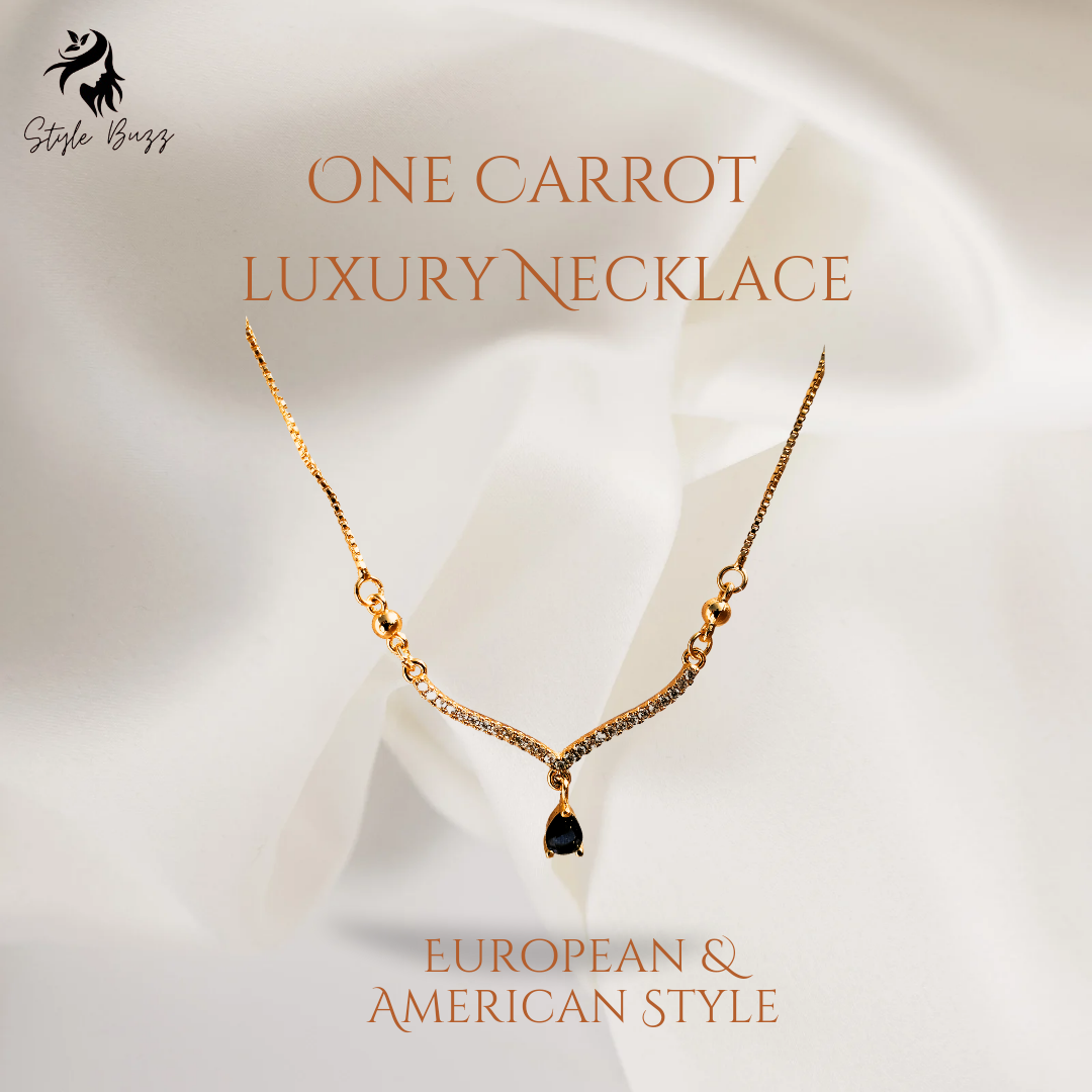 Simple Luxury American & Europeans Y_Shaped Neckless Blue Diamond ( 1 Carat )