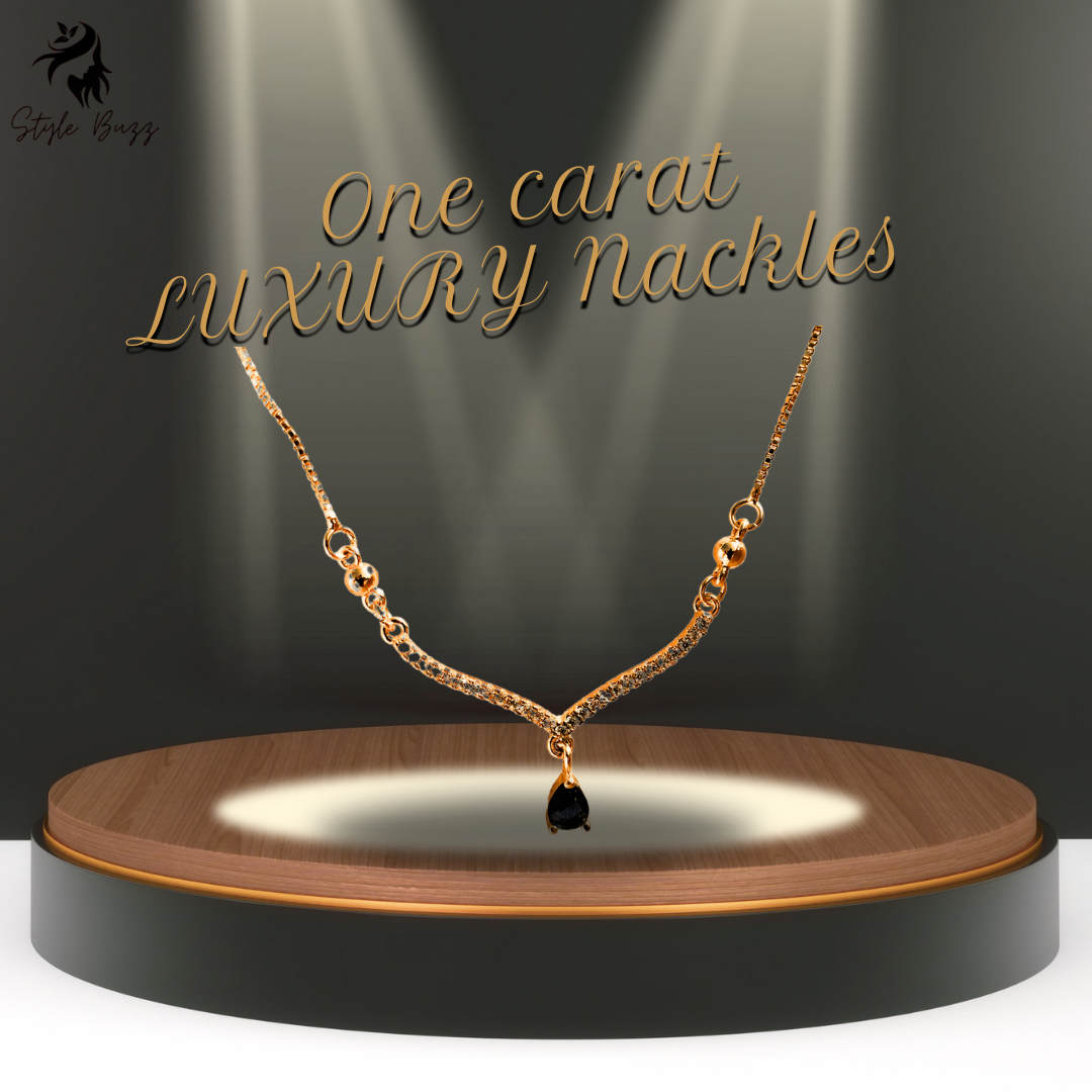 Simple Luxury American & Europeans Y_Shaped Neckless Blue Diamond ( 1 Carat )