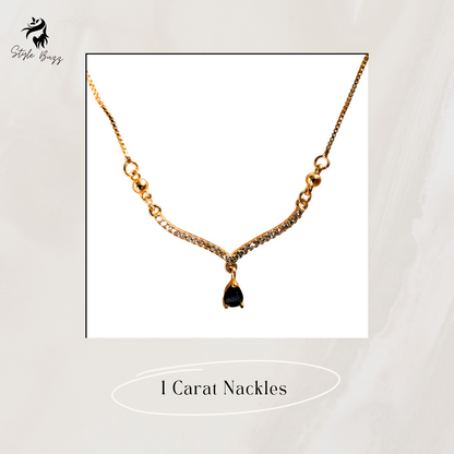 Simple Luxury American & Europeans Y_Shaped Neckless Blue Diamond ( 1 Carat )