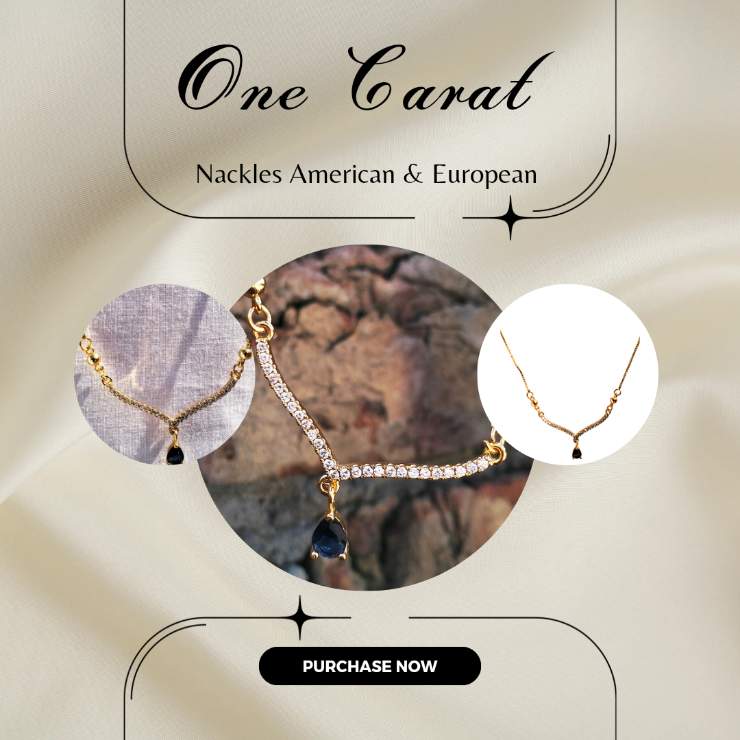 Simple Luxury American & Europeans Y_Shaped Neckless Blue Diamond ( 1 Carat )