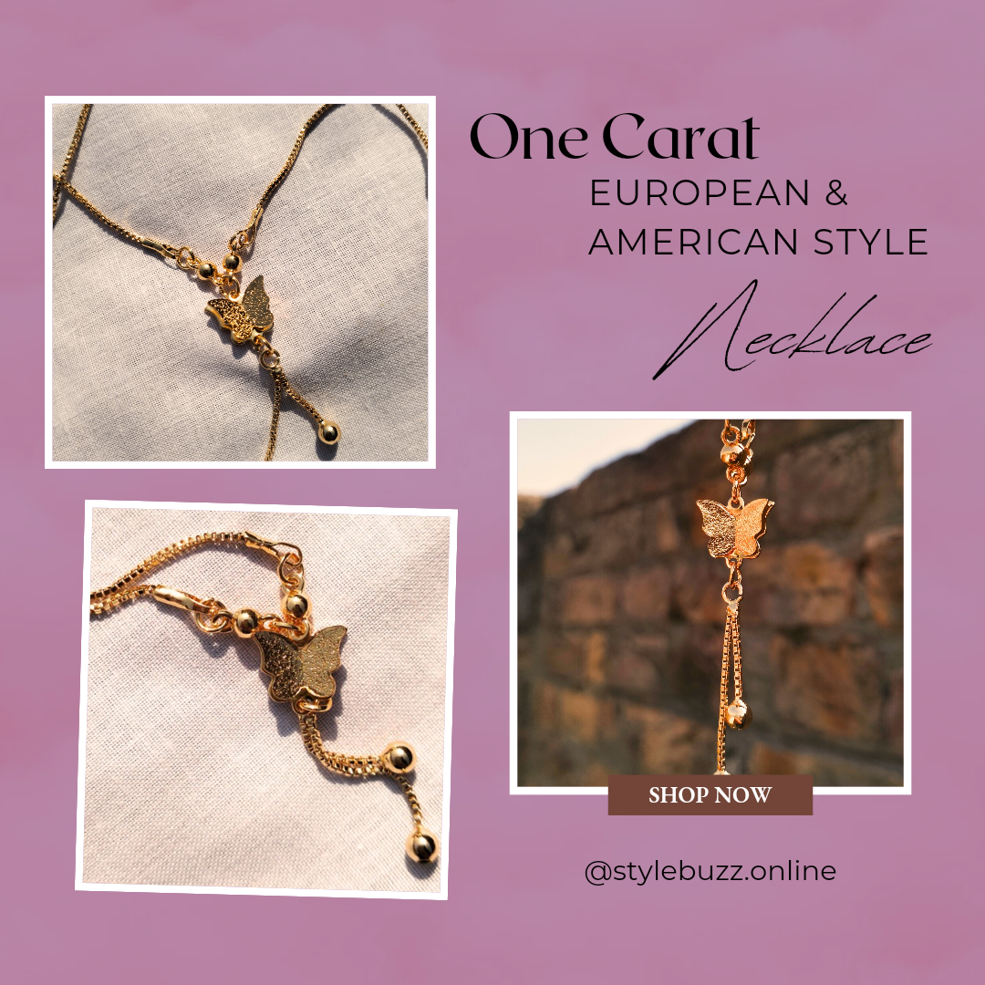 Simple  Butter flay  Neckless In European & American Style ( 1 Carat )