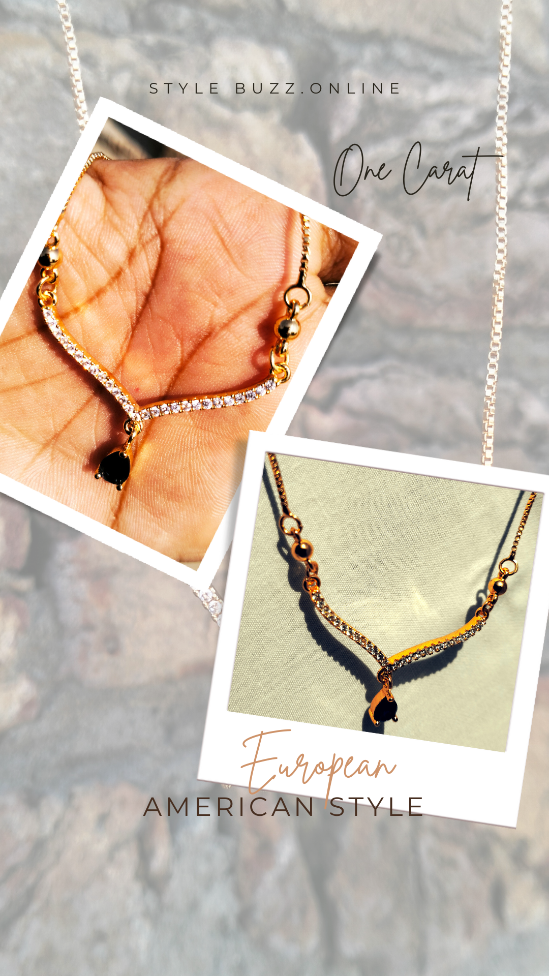 Simple Luxury American & Europeans Y_Shaped Neckless Blue Diamond ( 1 Carat )