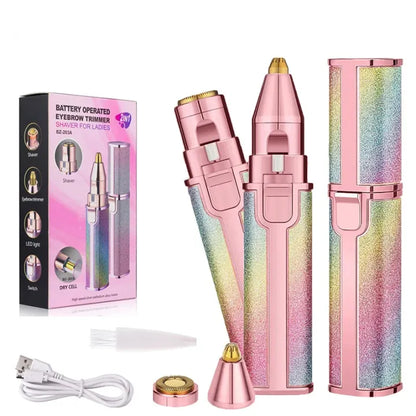 2-in-1 Rechargeable Hair Remover & Eyebrow Trimmer