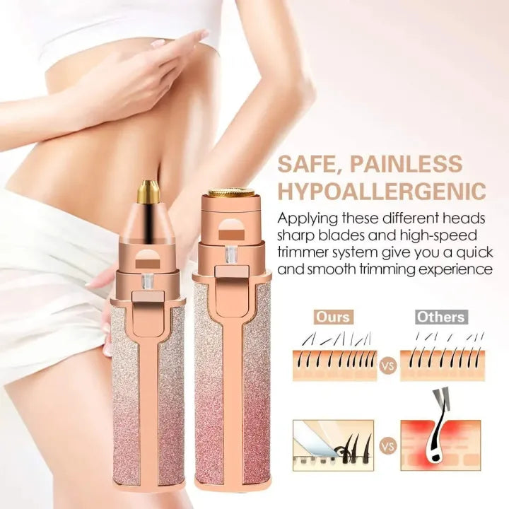 2-in-1 Rechargeable Hair Remover & Eyebrow Trimmer